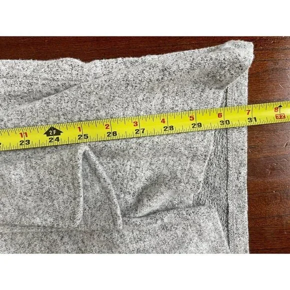 Free People Women's Mini Dress Size XS Gray Long Sleeve Tie Front Fitted - Picture 9 of 9